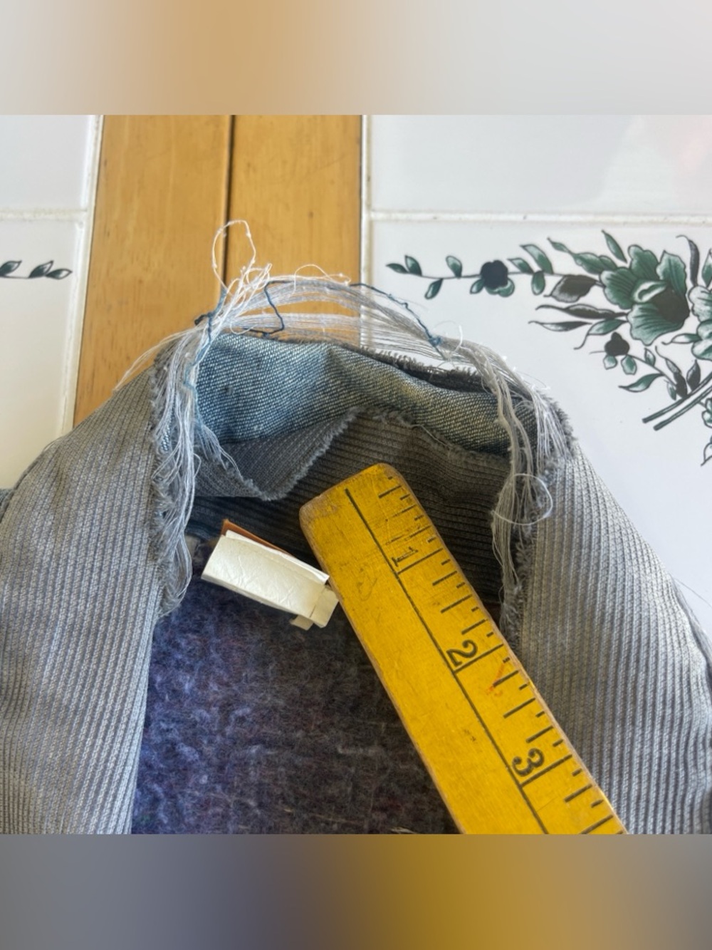 Vintage Big Ben Wrangler Denim Bomber Jacket M Chore Coat Workwear Distressed - Picture 10 of 16